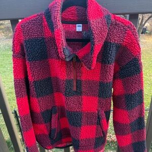Old Navy Red and Black Plaid Jacket